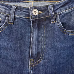 Jeans Flare med Fransar MÖRK BLÅ - 3D Denim