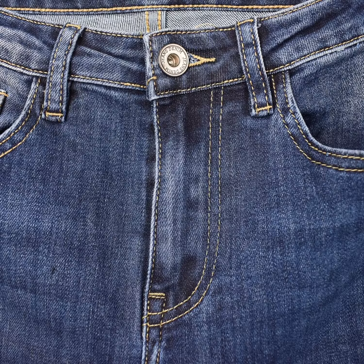 Jeans Flare med Fransar MÖRK BLÅ - 3D Denim