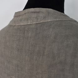 Linneskjorta med spets TAUPE