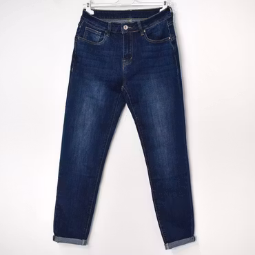 Jeans med Gylf MÖRK BLÅ - 3D Denim