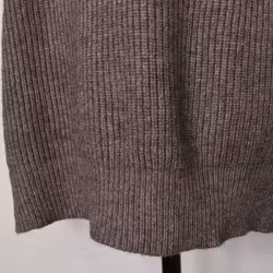 Stickad Polotröja Med Puffärm TAUPE