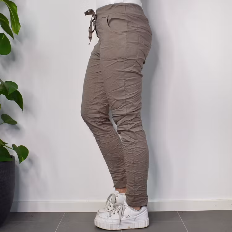 Stretchig Byxa TAUPE