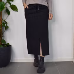 Kjol Lång Stretchig SVART