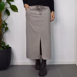 Kjol Lång Stretchig TAUPE