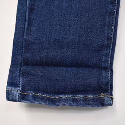 Jeans Resårmidja och Knappar MÖRK BLÅ - 3D Denim