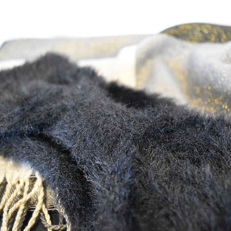 Pannband Fluffigt SVART