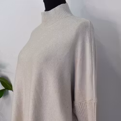 Finstickad Tröja Over Sized BEIGE