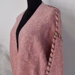 Stickad Kofta Recycled MELERAD ROSA