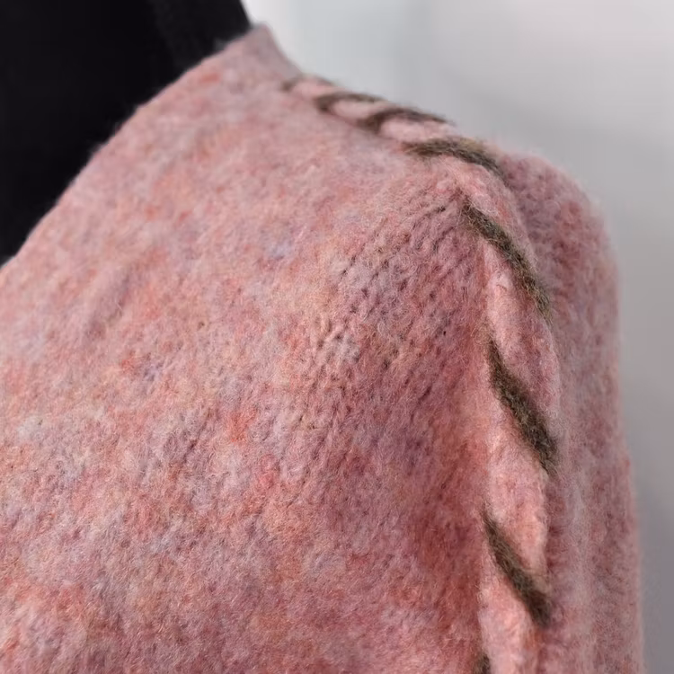 Stickad Kofta Recycled MELERAD ROSA