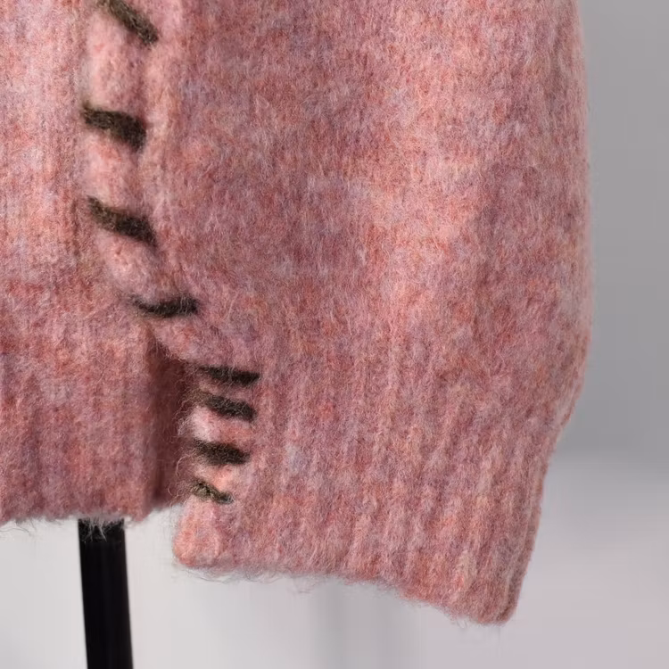 Stickad Kofta Recycled MELERAD ROSA