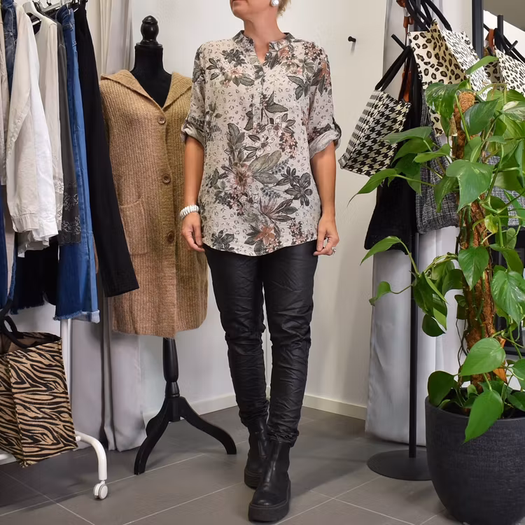 Bomullsblus Sandra BEIGE - Mix By Heart