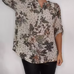 Bomullsblus Sandra BEIGE - Mix By Heart