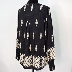 Blus Mayra Mönstrad SVART - Marta du Chateau