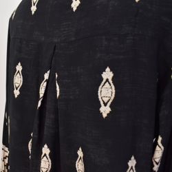 Blus Mayra Mönstrad SVART - Marta du Chateau