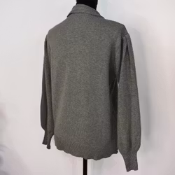 Finstickad tröja med knyt KAKI