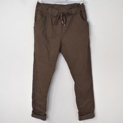 Stretchig Byxa MÖRK TAUPE
