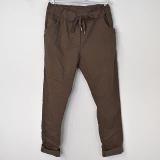 Stretchig Byxa MÖRK TAUPE