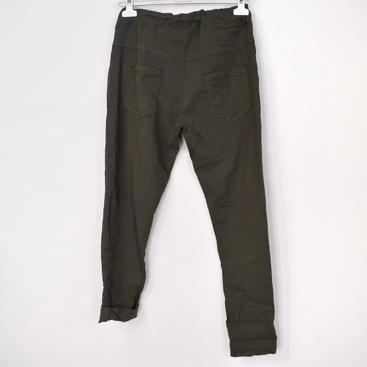 Stretchig Byxa MÖRK KAKI