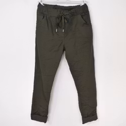 Stretchig Byxa MÖRK KAKI