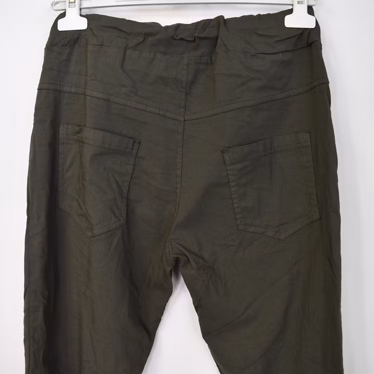 Stretchig Byxa MÖRK KAKI