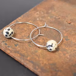 Örhänge Remake Dalmatian SILVER - Jewelry By Elina Dahl