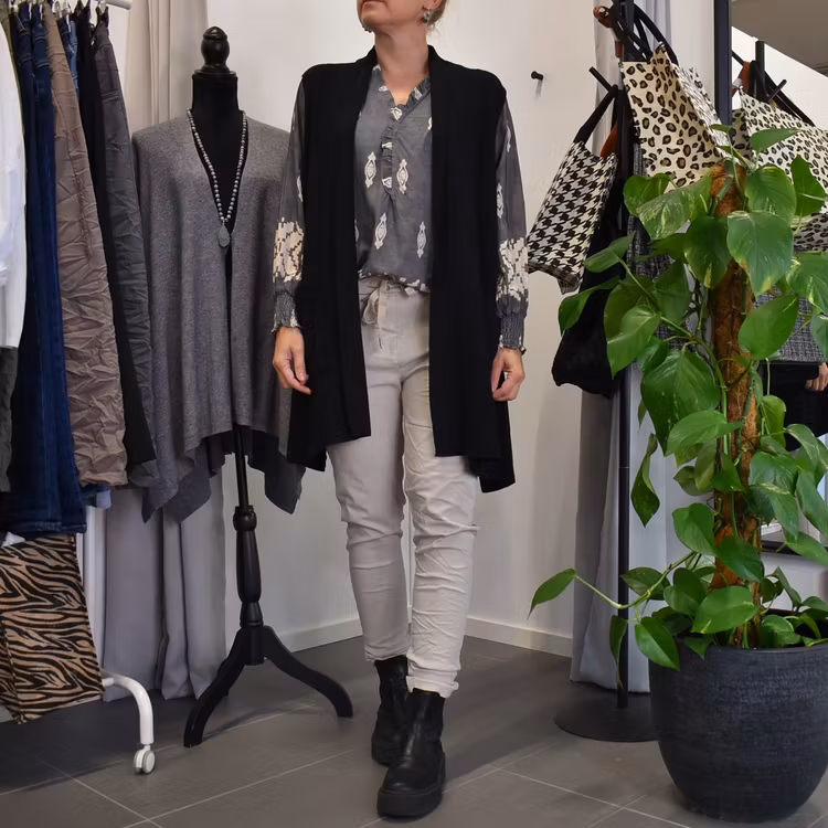 Blus Mayra Mönstrad GRÅ - Marta du Chateau
