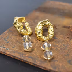 Örhänge Remake Exklusiv Glas GULD - Jewelry By Elina Dahl