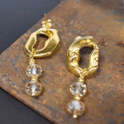 Örhänge Remake Exklusiv Glas GULD - Jewelry By Elina Dahl
