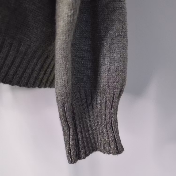 Finstickad Tröja Lös Polo KAKI