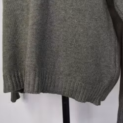 Finstickad Tröja Lös Polo KAKI