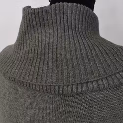 Finstickad Tröja Lös Polo KAKI