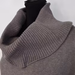 Finstickad Tröja Lös Polo TAUPE