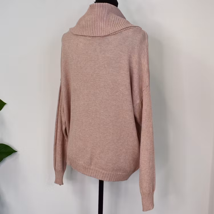 Finstickad Tröja Lös Polo ROSE