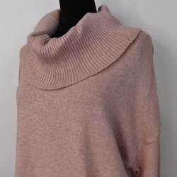 Finstickad Tröja Lös Polo ROSE