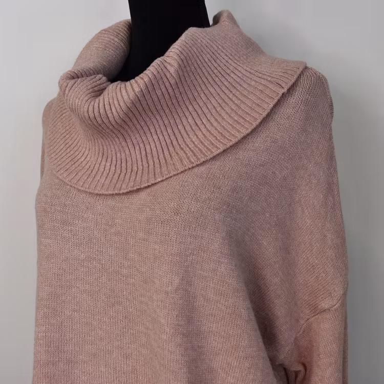 Finstickad Tröja Lös Polo ROSE