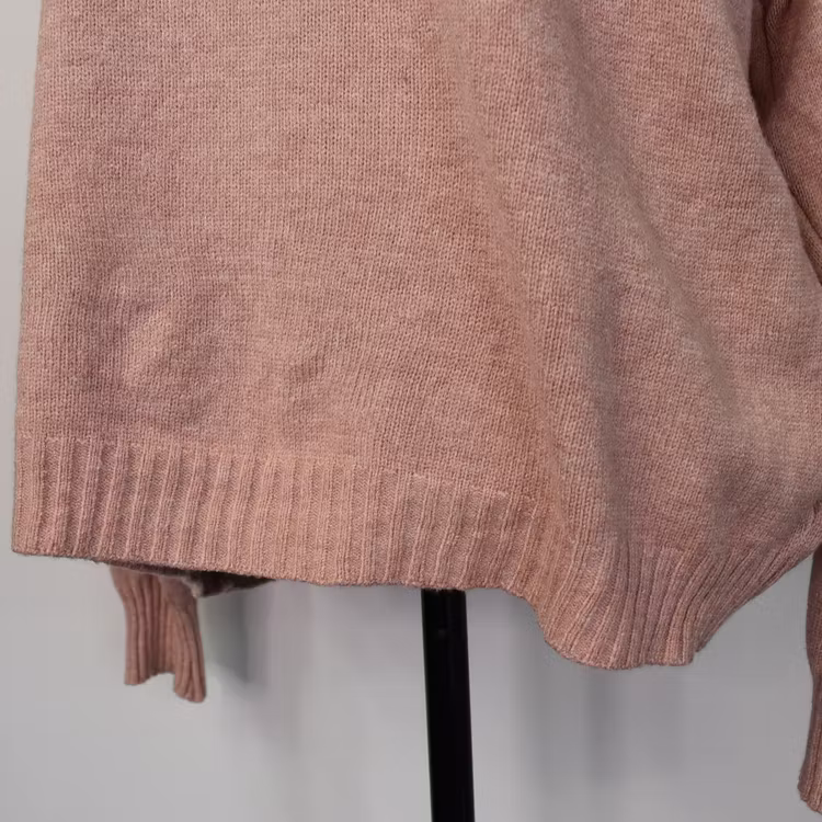 Finstickad Tröja Lös Polo ROSE