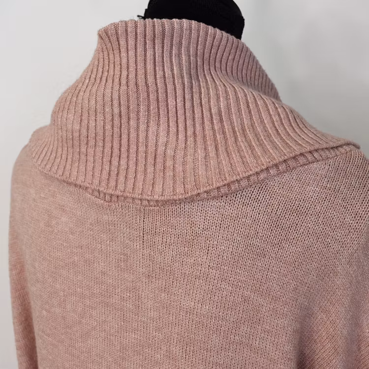 Finstickad Tröja Lös Polo ROSE