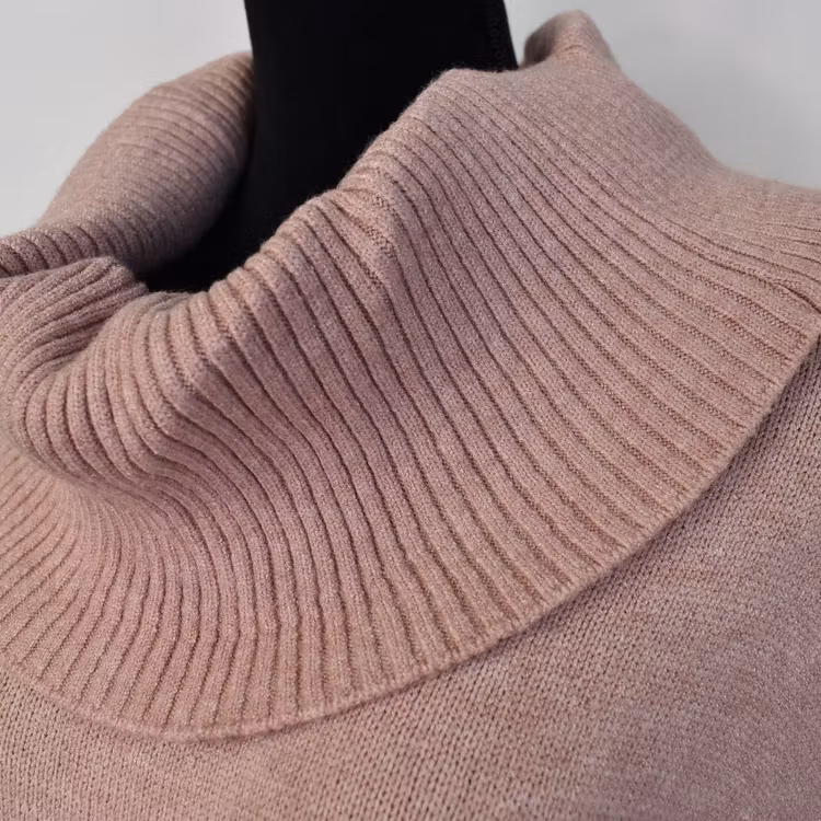 Finstickad Tröja Lös Polo ROSE