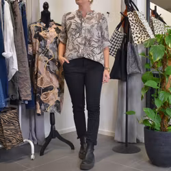 Blus Ellie Mönstrad BEIGE - Mix By Heart