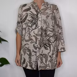 Blus Ellie Mönstrad BEIGE - Mix By Heart