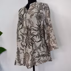 Blus Ellie Mönstrad BEIGE - Mix By Heart