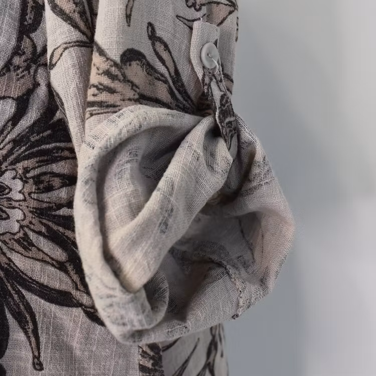 Blus Ellie Mönstrad BEIGE - Mix By Heart