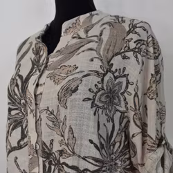 Blus Ellie Mönstrad BEIGE - Mix By Heart