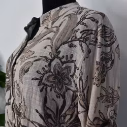 Blus Ellie Mönstrad BEIGE - Mix By Heart