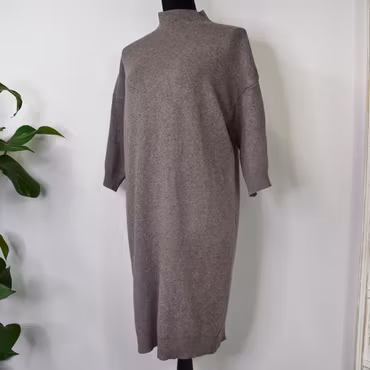 Klänning Halvpolo TAUPE