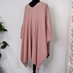 Poncho-sjal med Knapp ROSE