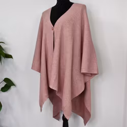 Poncho-sjal med Knapp ROSE