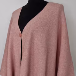 Poncho-sjal med Knapp ROSE