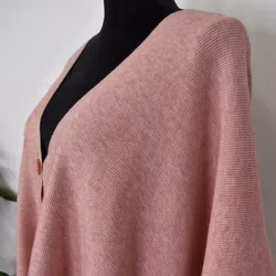 Poncho-sjal med Knapp ROSE
