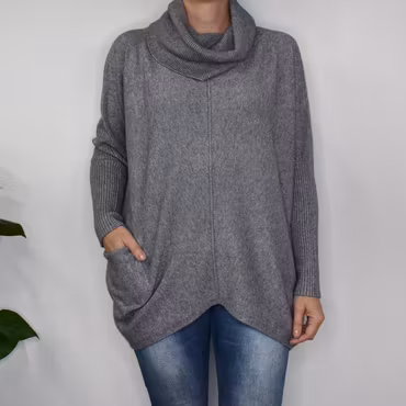 Polotröja Fickor Over Sized GRIGIO MEDIO